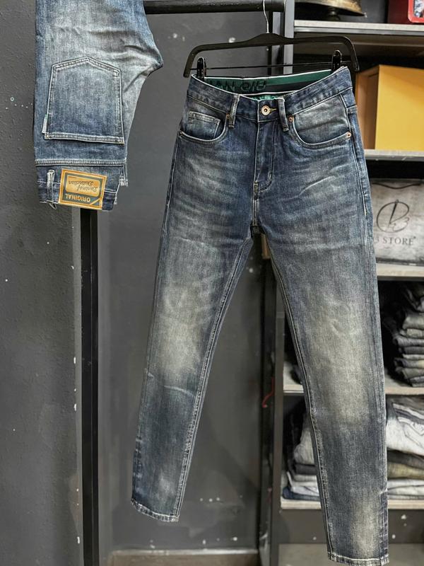 Deal Bỏ Mẫu SIZE 36 & 38 Jean Denim Guangzhou-8075 Quần Jean Nam Dài Màu Xanh Was Sáng Lưng Thêu Chất Vải Denim Dày Dặn J3730 Chi Tiết Như Hình KE STORE.