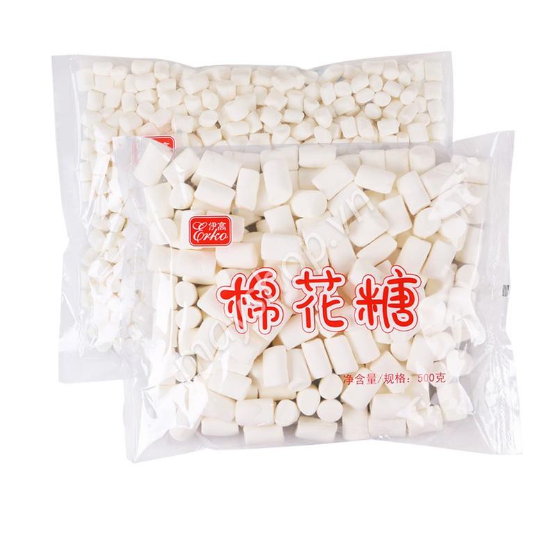 Kẹo bấc trắng, kẹo Marshmallow trắng ERKO giảm ngọt, giảm 40% đường (500g)