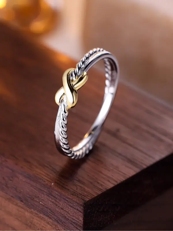 S925 Sterling Silver Fashion Cross Design Ring, Fashion Jewelry for Party, Daily Decor, Trendy All-match & Exquisite Jewelry for Birthday Gift 3