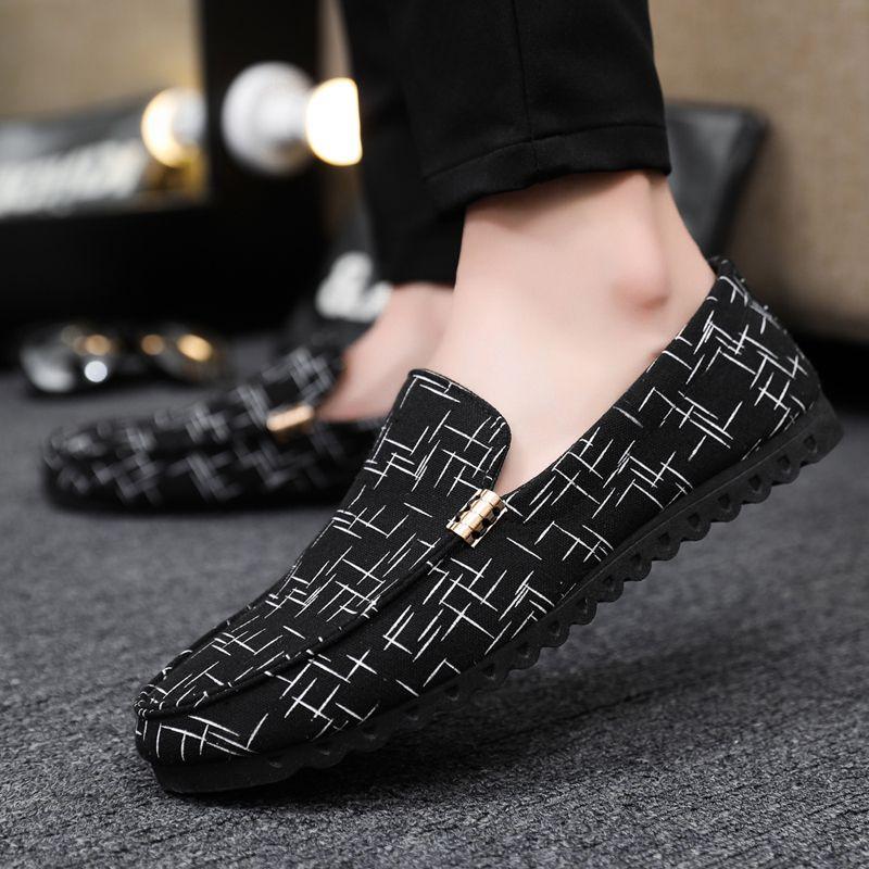 Giày Vải, Giày Nam, Phong Cách Hàn Quốc, Giày Beanie Hợp Xu hướng Giày Thường Ngày Giày Lười, Giày Vải Bắc Kinh Cũ, Dành Cho Nam, Hàng Mới Về 2024 Shoes 1