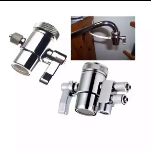 2 Way 1 way  Water Filter Two Way Faucet Adapter Diverter Valve 1/4" (Ready Stock)