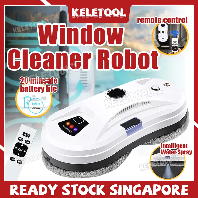 Electric window cleaner Intelligent Water Spray Window Cleaner Intelligent Path Planning Remote Control Edge Detection Technology