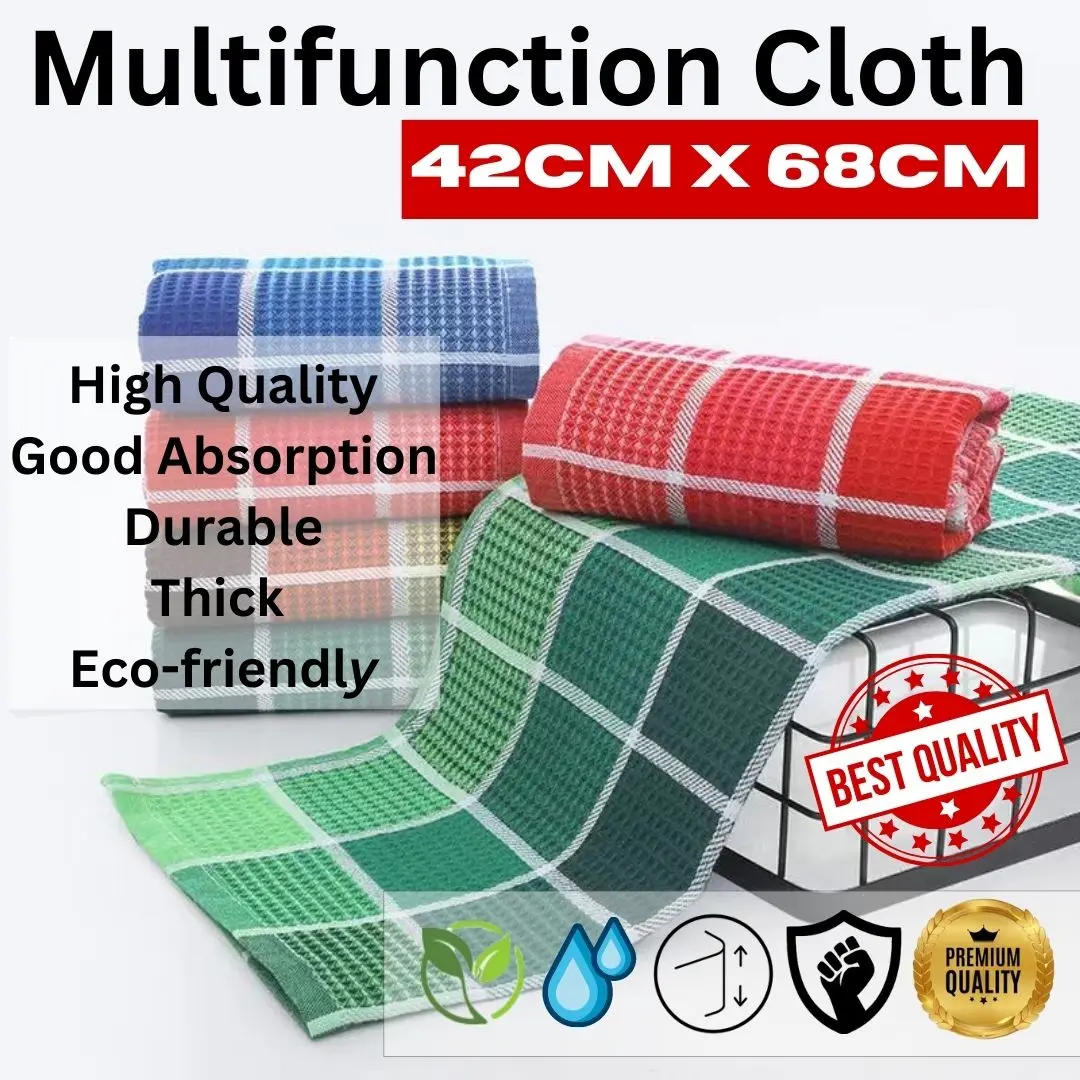 Yarn Dyed Cotton Cloth Check Plaid Home Kitchen Tea Towel / Dishcloth/ Tuala Dapur/ Kain/ Lap Dapur Pinggan6697 Washing