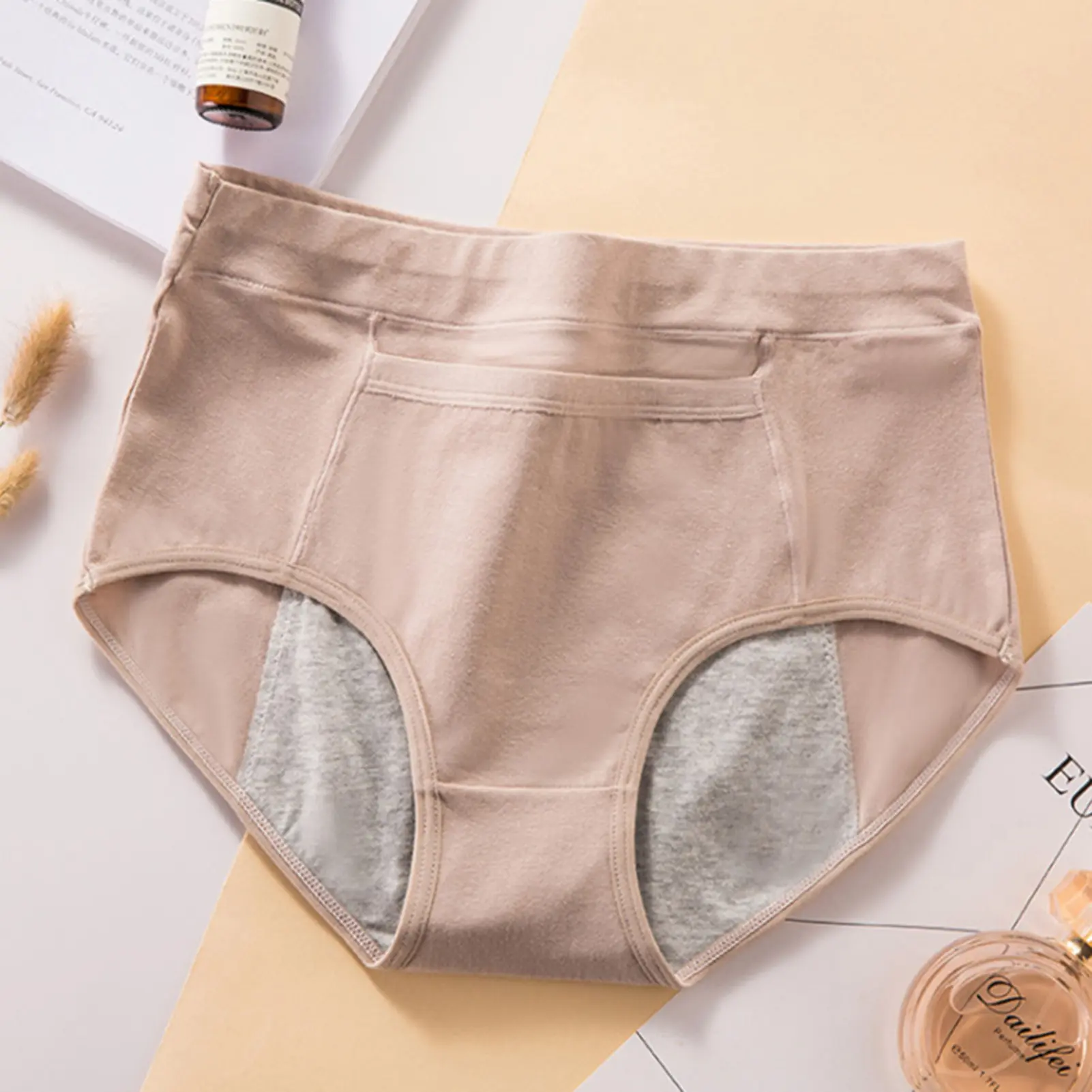 Quần Lót Kinh Nguyệt Chống Rò Rỉ, Boequay, Cạp Cao, Thoáng Khí, Độ Đàn Hồi Cao, Thích Hợp Cho Cuộc Sống Hàng Ngày