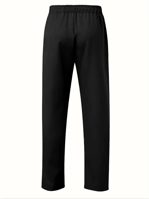 Men's Muslim Button Up Shirt & Trousers Set, Elegant Long Sleeve Button Front Top & Drawstring Waist Pants Set, Casual Spring & Fall Outfits for Men 3