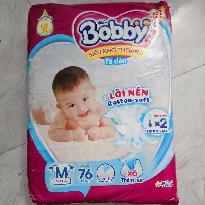 TÃ DÁN BOBBY LÕI NÉN COTTON SOFT SIZE M76.( 6-11kg). ( ĐỌC KỸ MÔ TÃ SP TRƯỚC KHI MUA ạ)