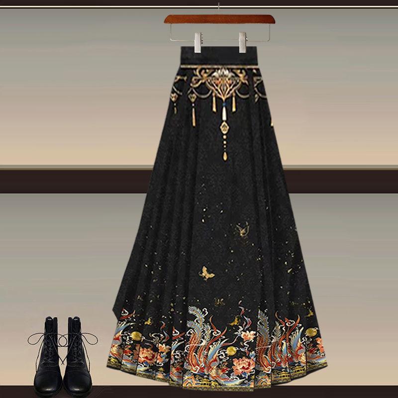 Bộ Phong Cách Trung Quốc Phong Cách Quốc Gia Hoàn Chỉnh Cho Nữ, Áo Hanfu Mới, Váy Mamian Màu Đỏ Thanh Lịch, Bộ Hai Mảnh, Hàng Mới Về Năm 2025 Women Dress 7