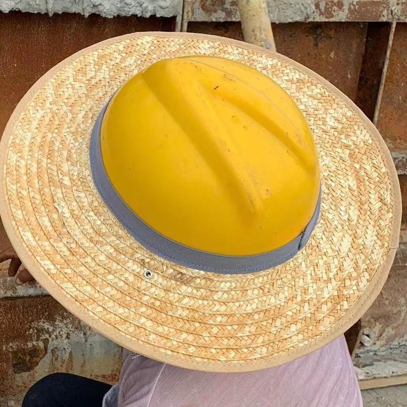 Mũ Bảo Hiểm An Toàn, Vành, Unisex, Mũ Chống Nắng Và Chống Nắng, Thích Hợp Cho Công Trường Xây Dựng, Mũ Rơm, Có 4 Móc Miễn Phí, Thiết Kế Hở Đầu, Bảo Vệ Chống Nắng 1
