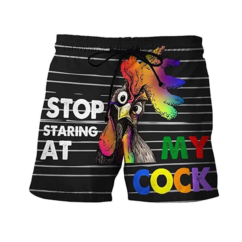 Product Introduction of Fun Chicken swimming shorts Crab 3d printed surfboard shorts Banana Beach Shorts Men's swimming shorts Swimming shorts 16