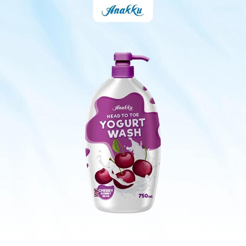 Product Introduction of Anakku Baby Head To Toe Yogurt Body Wash Baby Bath Sabun Mandian Bayi Strawberry Cherry Mango 750ml / 600ml 12