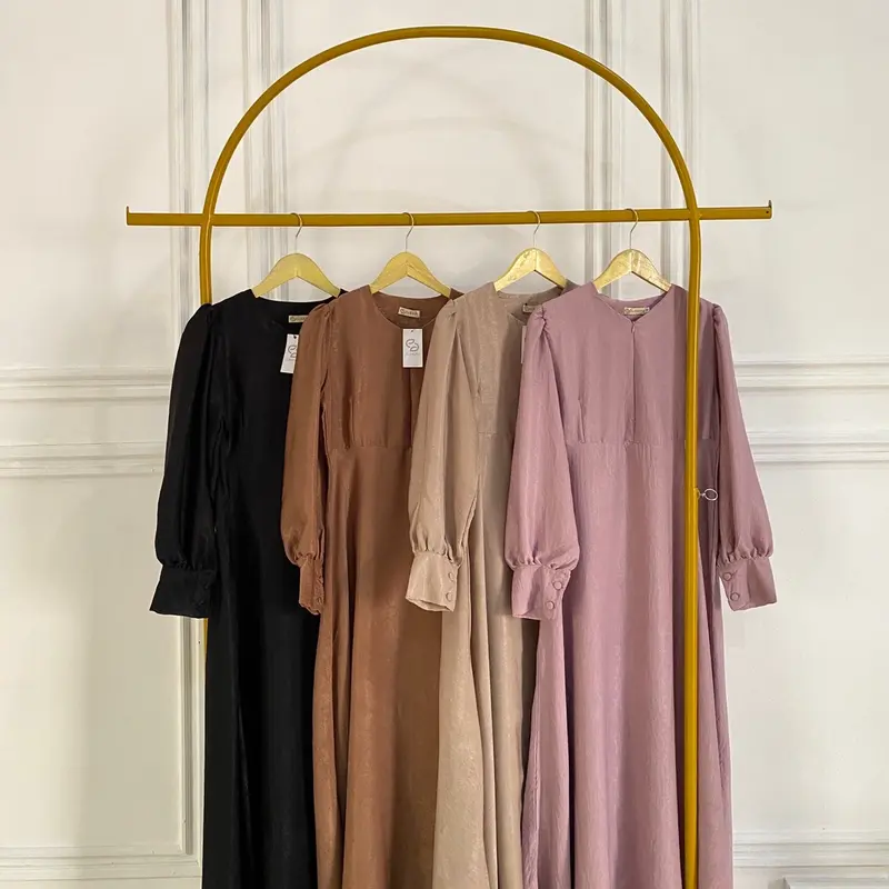 ELSHIFA DRESS BAHAN SANTORINI Formal Lembut Muslim Pesta 2