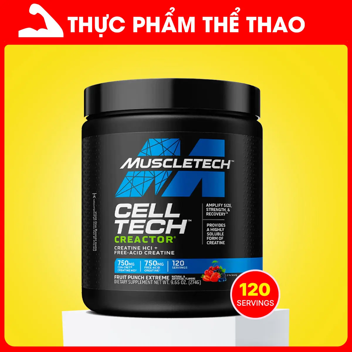 [DATE T6/2025] Cell Tech CREACTOR (120 Servings) - Chính Hãng Muscletech - Thực Phẩm Bổ Sung Thể Hình