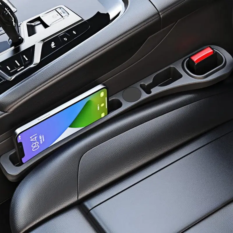Car Seat Side Filler, PU Leather Car Seat Side Storage Strip, Phone Key Ticket Holder, Automotive Interior Accessories for Stowing & Tidying, Automotive Stuff, Car Accessories 5