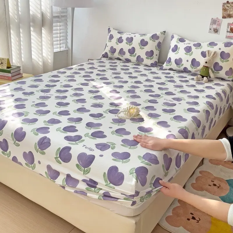 Bộ ga giường và vỏ gối đũi sơ đậu nành cao cấp 3 món 3