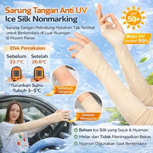 Pelindung matahari tak terlihat UPF50+ dengan selongsong es tanpa sambungan