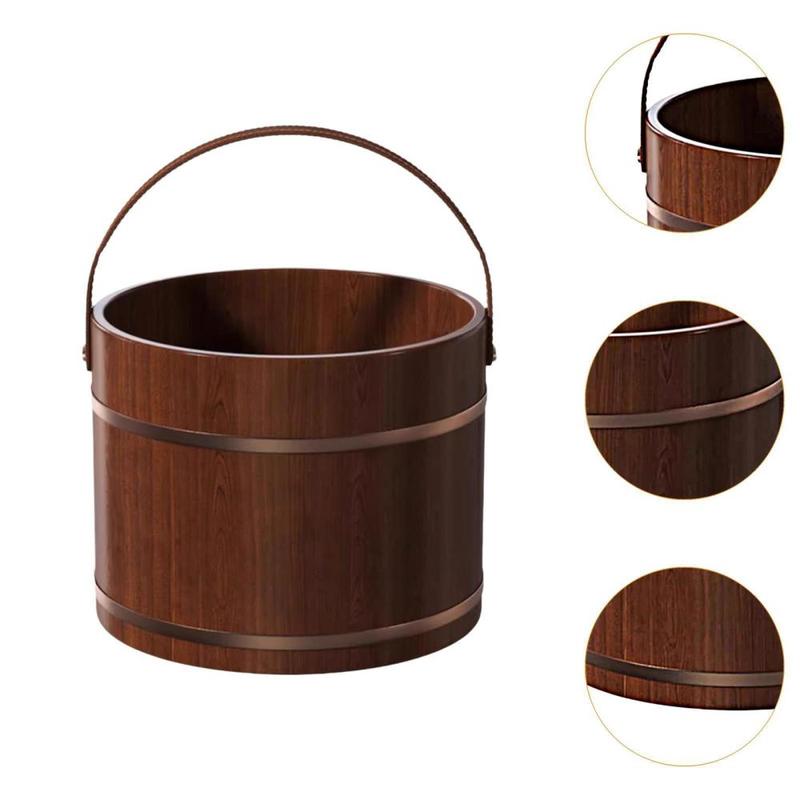 Product Introduction of Wood Foot Bath Comfortable Reusable Portable Thicken Foot Bath Basin Foot Soaking Tub for Bedroom Outdoor Sauna Bathroom Travel 1