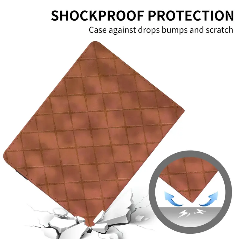 Fashionable Diamond-shaped Tablet Protective Case, Auto Sleep/Wake Tablet Protector Cover, Tablet Accessories Compatible with iPad 5 6 8 9 7