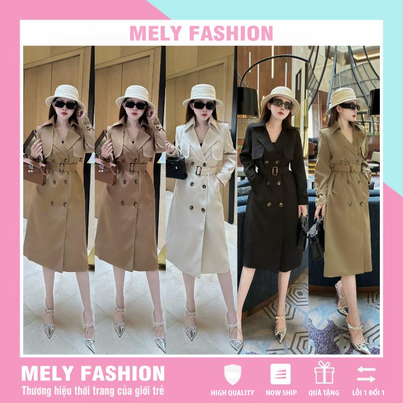 Áo măng tô nữ dáng dài qua gối cổ vest hai lớp dày dặn tôn dáng trẻ trung sang trọng  phong cách Hàn Quốc ASM35