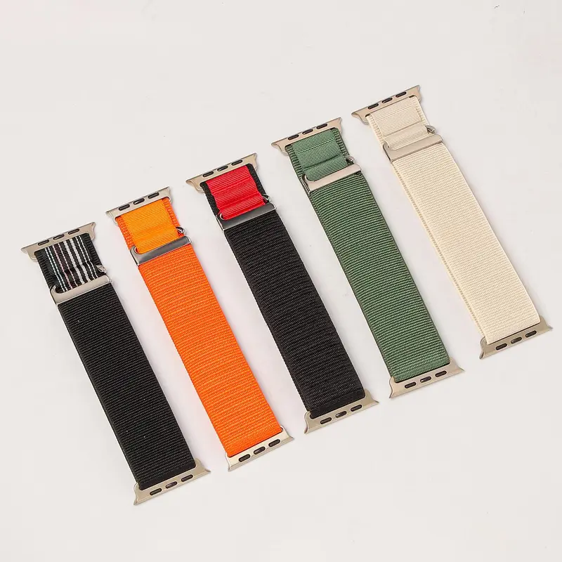 Nylon Watch Band (Band Only), Breathable & Durable Watch Band for iWatch 10 9 8 7 6 5 4 3 2 1 SE Ultra, Smart Watch Accessories 4