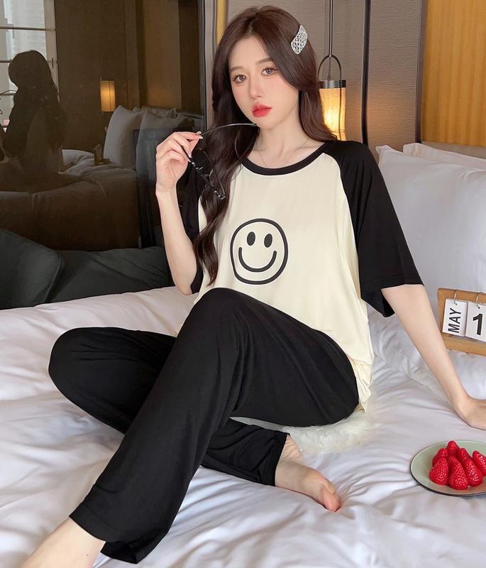 Bộ bầu - bộ sau sinh mặc nhà - ( TNQD - Mặt Cười ) - chất liệu Thun Cotton Mềm mát 6