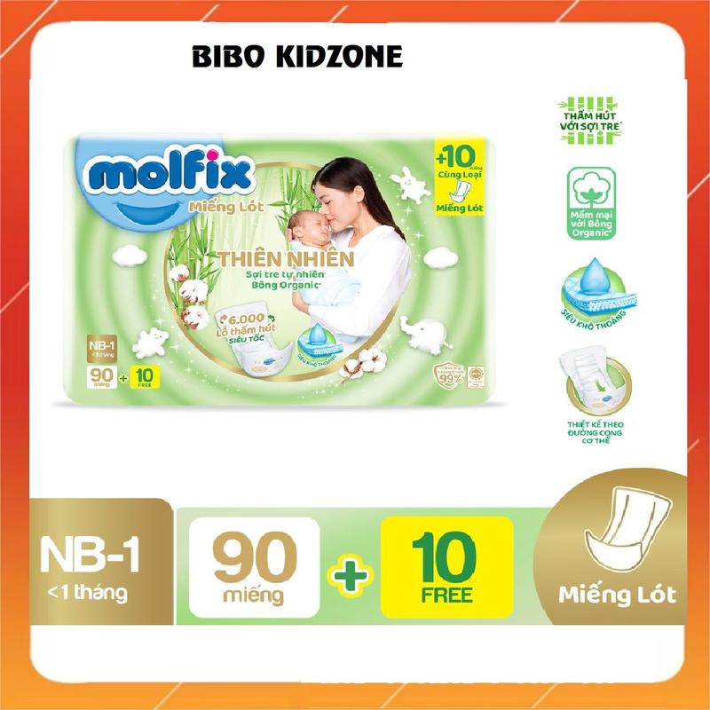 Miếng lót sơ sinh Molfix cho bé dưới 5kg- Size NB1 NB2 Bỉm