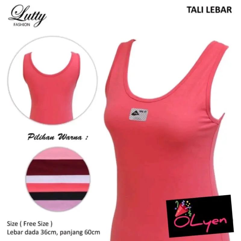 TANK TOP WANITA LUTTY TALI BESAR ALL SIZE