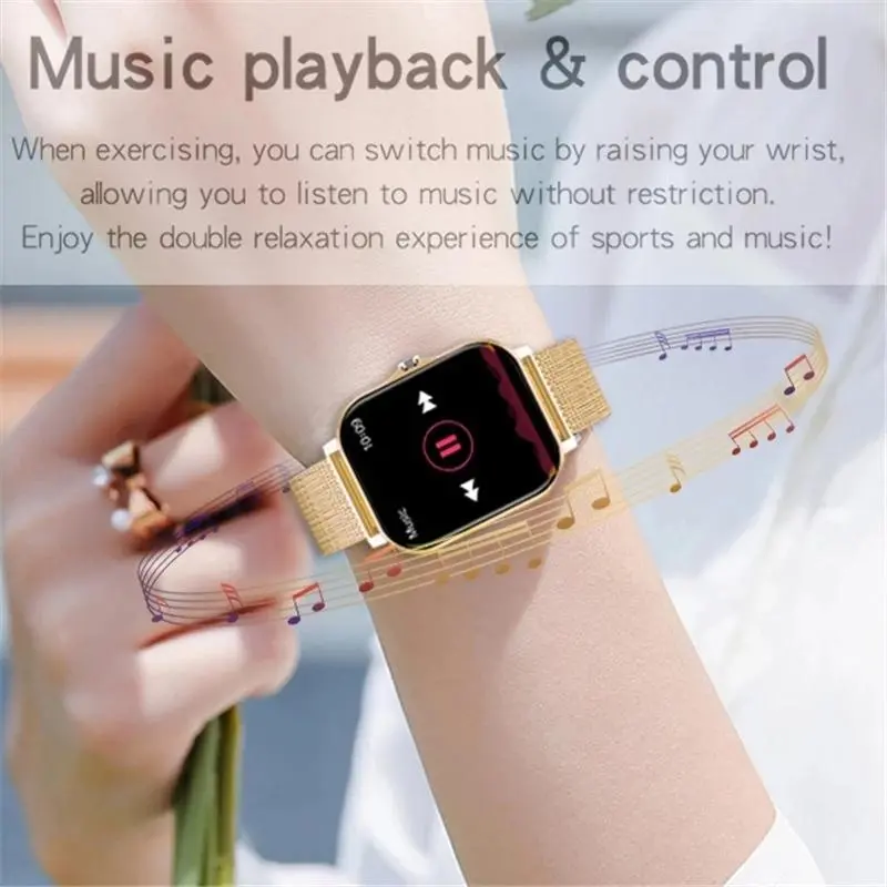 SIMSONLAB 1.83 Inch HD Multifunctional Smartwatch, Fashionable Digital Watch with Heart Rate Monitoring & Sleep Tracking, Sports Tracking Smartwatch with BT Calling & Weather Checking for Android and iOS, Wearable 6