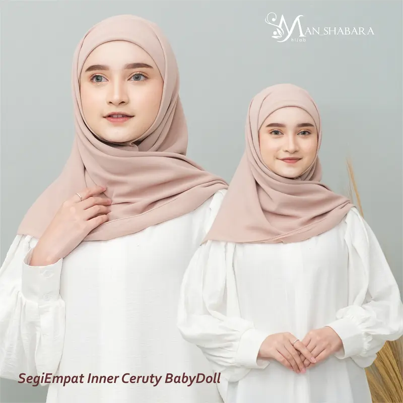 JILBAB SEGIEMPAT INNER/SEGI EMPAT INSTAN INNER 2 Lapis/SEGIEMPAT INNER 2IN1 2