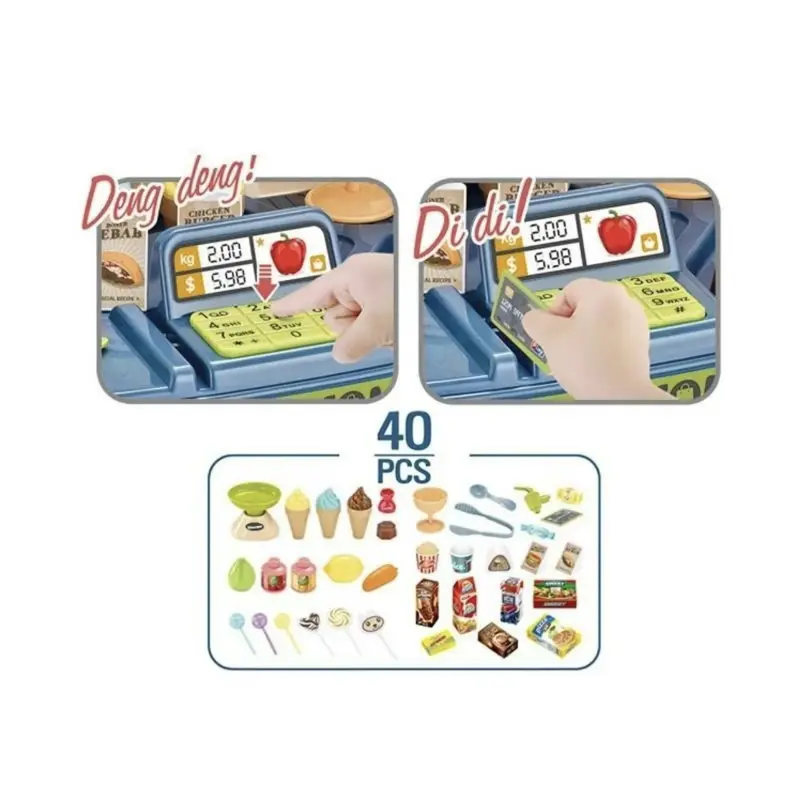 Đồ chơi Siêu Thị Kèm Xe Đẩy cho Bé (40 Chi Tiết) - Quầy Bán Kem Mini Toy 4