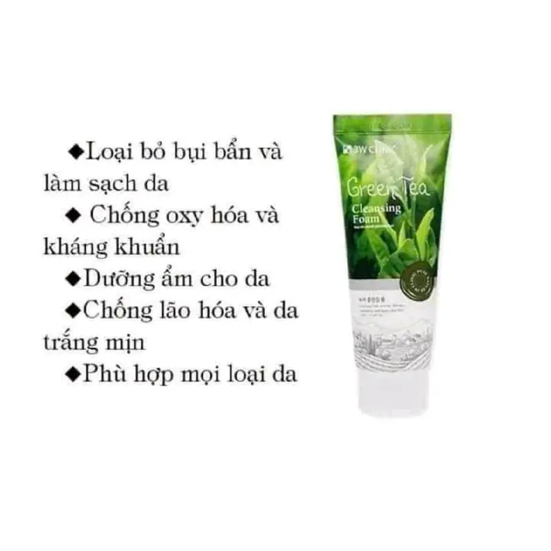 Sữa rửa mặt Green Tea 3W Clinic - Sữa Rửa Mặt 4