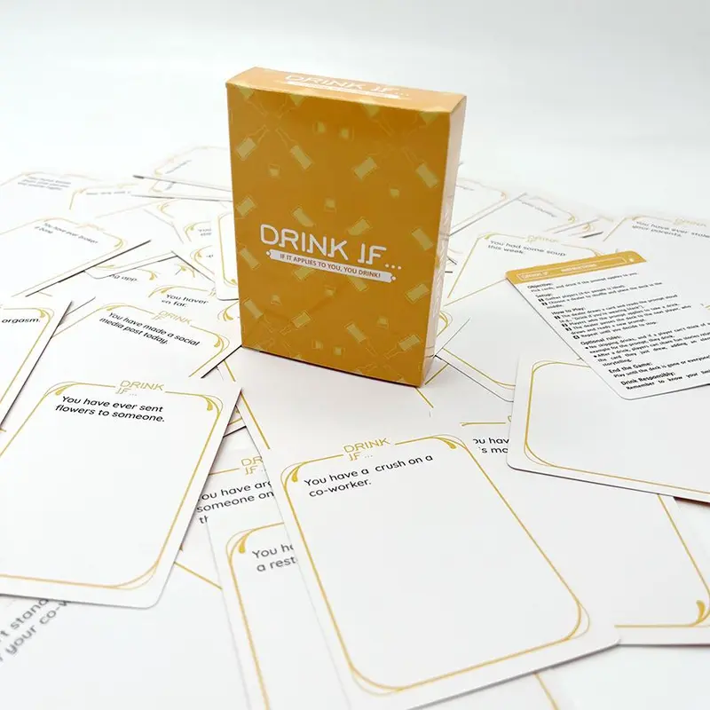 Drink If Card Game, 1 Box Adult Party Board Game Card, Funny Card Game for Family, Friends and Couples, Romantic Game Night 4