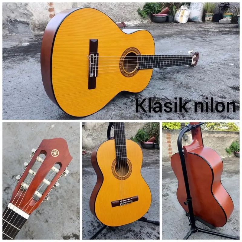 Murah gitar klasic nylon elektrik yamaha c315 custom berkualitas high quality preamp 7545r Capo Kayu 4