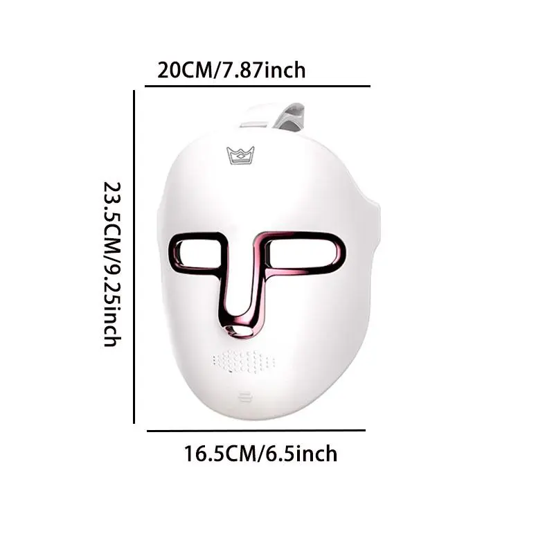 LED Light Facial Mask, USB Rechargeable Facial Beauty Instrument, Portable Facial Skin Care Mask for Home & Travel 1
