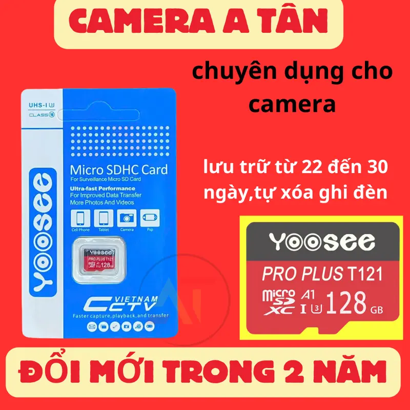 Thẻ Nhớ  Chuyên dụng cho camera 128GB/64GB/32GB tốc độ cao 90mb/s class 10/u3 YOOSEE Chuyên Dụng Cho Camera, Camera Hành Trình,Bảo hành 2 năm Phụ Kiện Phụ Kiện 2