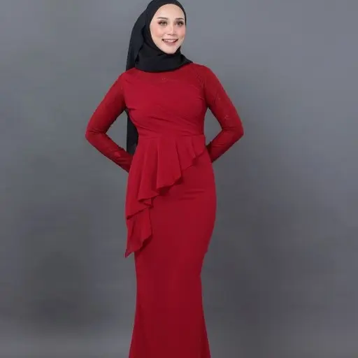Tameera Dress Nude, Maroon, Lilac