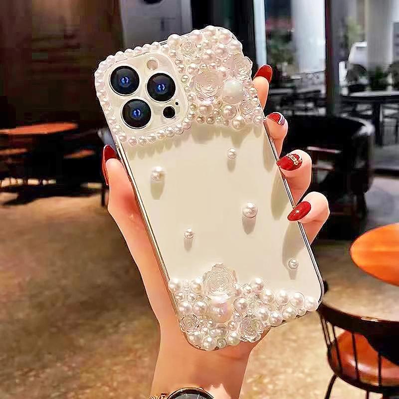 Ốp Lưng iPhone Hoa Hồng Kim Cương, Thiết Kế Sang Trọng, Tương Thích Với iPhone 15, 14, 13, Pro Max, Xs, XR, 8 plus, 11, 12mini, Được Làm Bằng Chất Liệu TPU, Ốp Bảo Vệ Kim Cương Giả, Thích Hợp Cho Nữ 2