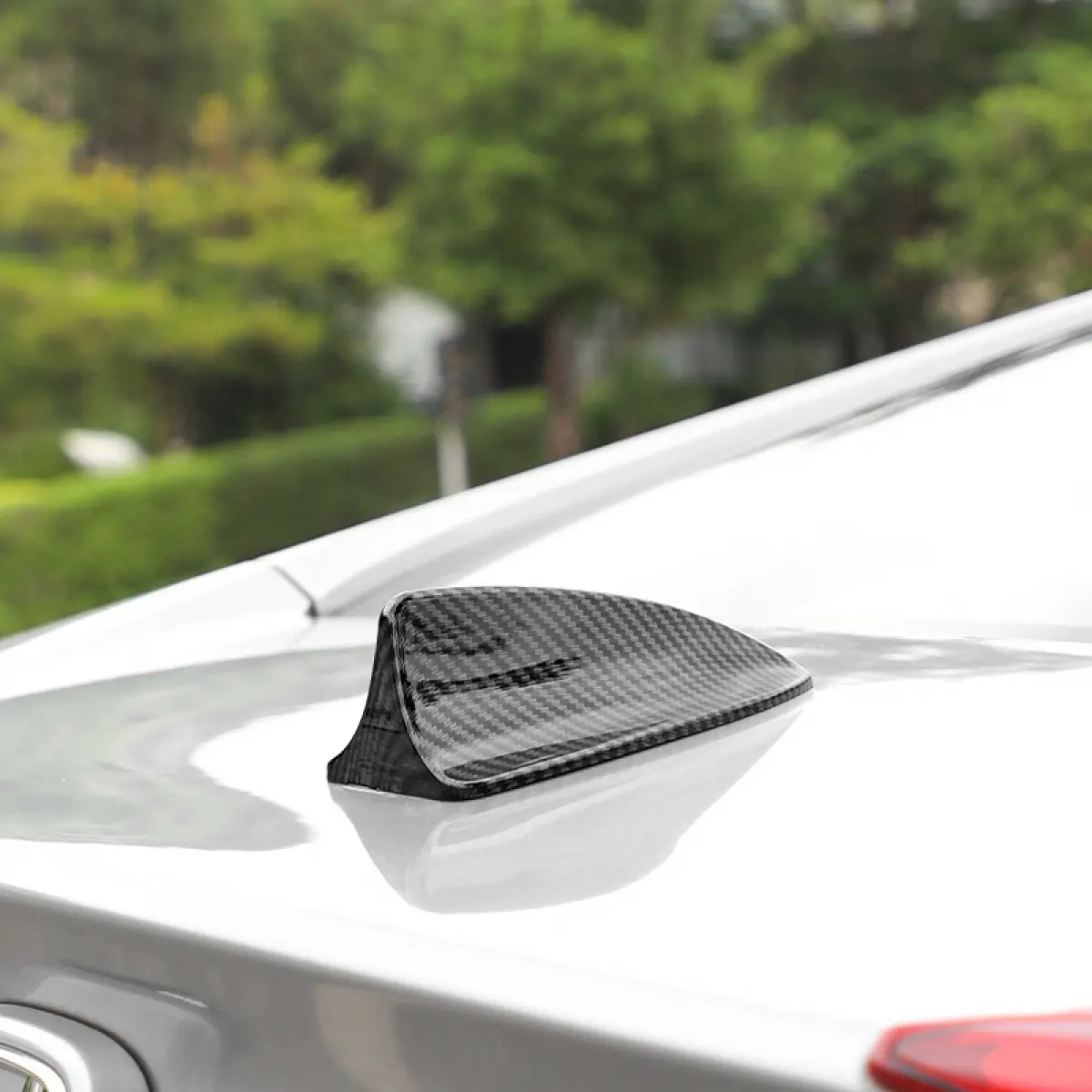 Car Accessories Roof Aerial Shark Fin Decorative Change Decorative Cover Stickers Universal Modified Antenna Carbon Fibre Auto Decal