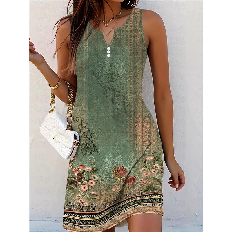 Street College Geometric Print Contrast V Neck Printed Dress Dresses(3 Colors) Street College Geometric Print Contrast V Neck Printed Dress Dresses(3 Colors)