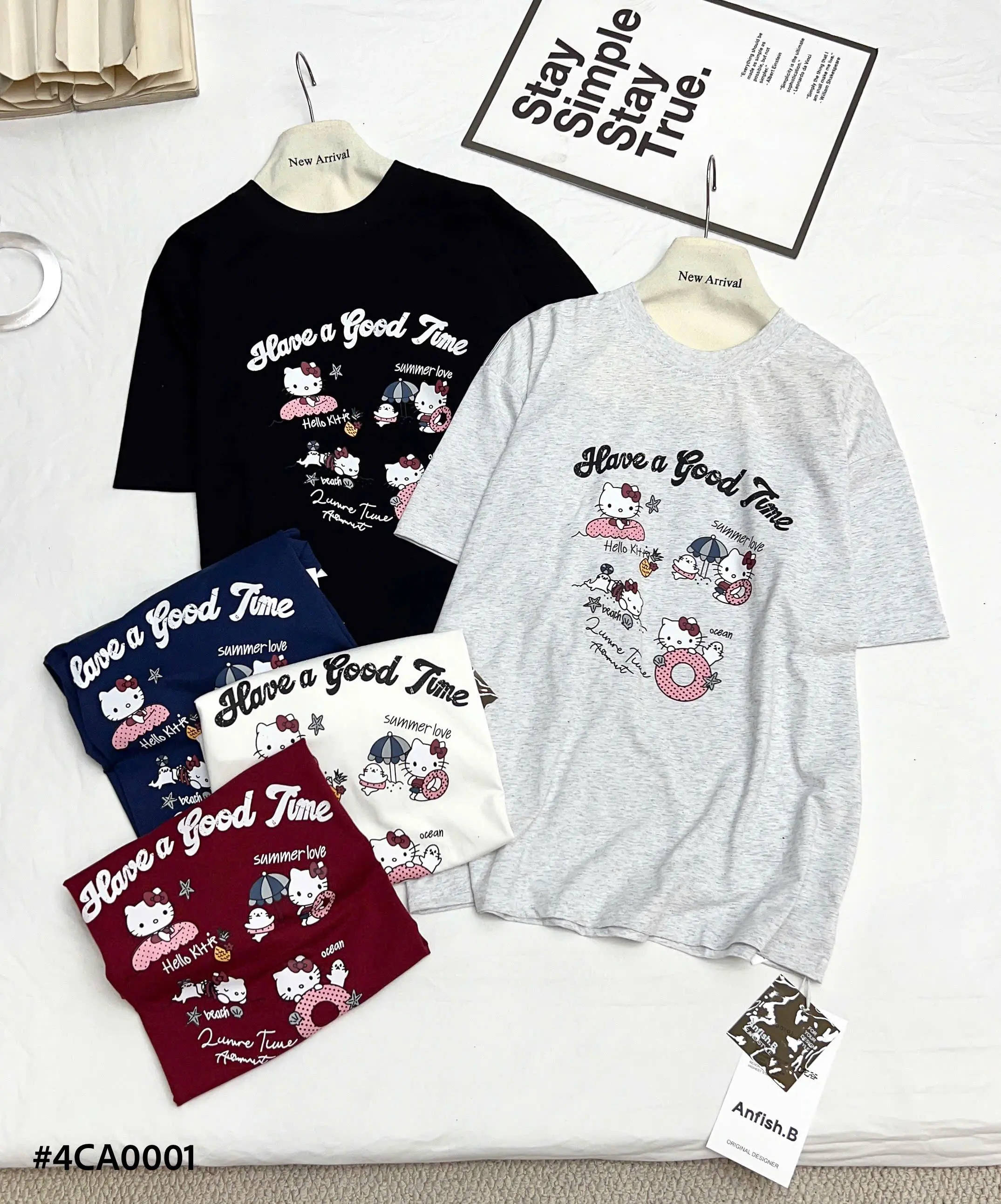 Áo phông nữ Hello Kitty Freesize 100% Contton - Xuất Xứ Quảng Châu