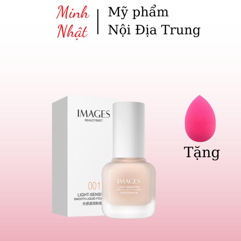 Kem nền che khuyết điểm Images Tặng mút trang điểm kiềm dầu kháng nước lâu trôi tạo lớp nền đẹp trong suốt Zohazoha_ Minhnhatbeauty Cosmetic Mỹ Phẩm Nữ