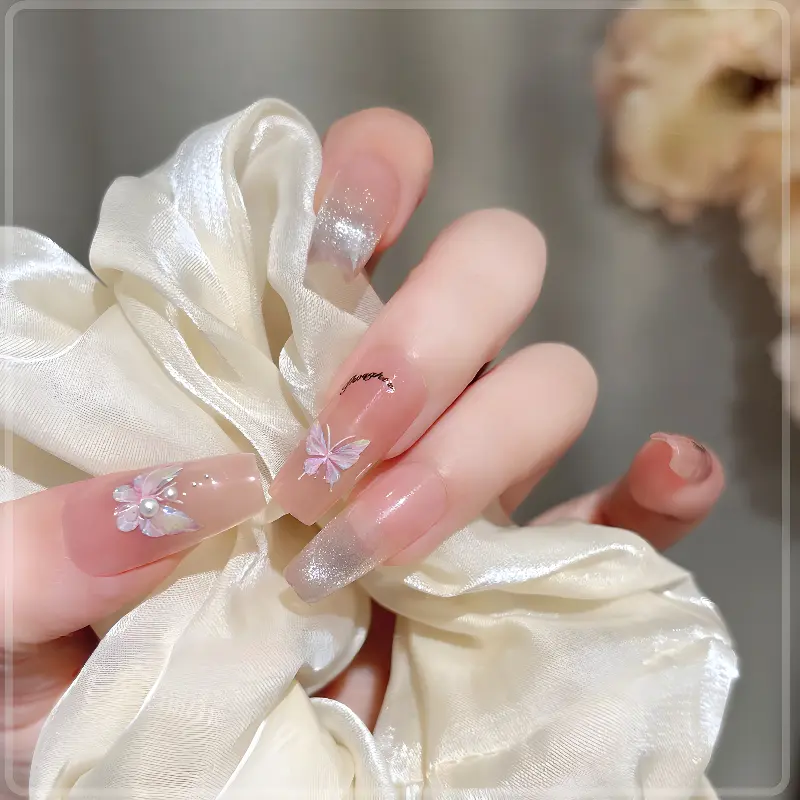 Sticker bướm lụa nổi 5D mẫu mới - phụ kiện dán nail 3