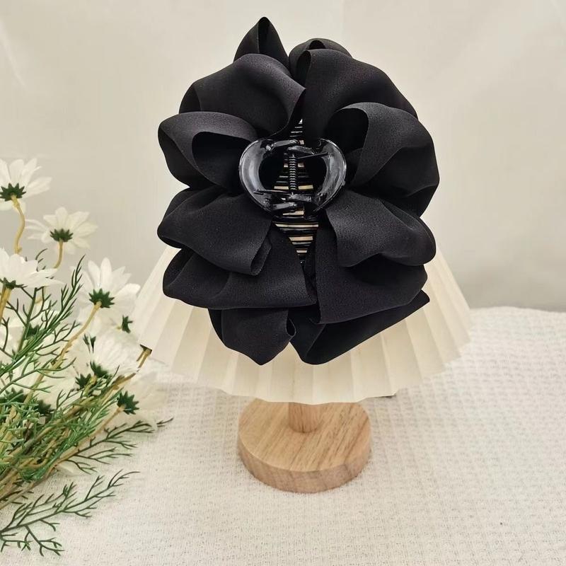 Kẹp Cá Mập Đám Mây Satin Cao Cấp Cổ Tích Thanh Lịch, Kẹp Tóc Càng Cua Lớn 11 / 13, Phong Cách Phương Tây Tự Làm, Ưa Nhìn Women Nữ 1