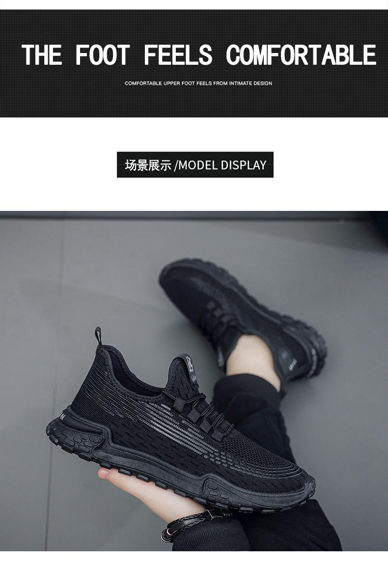 Product Introduction of Giày Flyknit Lưới Nam, Nhẹ Và Mềm, Đế Mềm, Thoáng Khí, Thích Hợp Cho Mùa Hè, Giày Thể Thao, Phong Cách Sinh Viên, Thoải Mái, Không Trơn Trượt, Giày Thường Ngày, Hàng Mới Về, 2024 10