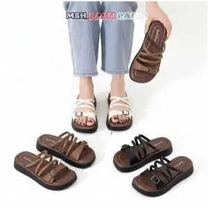 MSH 805-1 Sendal Wedges Selop Wanita Dewasa Bahan Karet Anti Slip Tahan Air