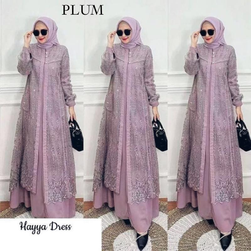 GAMIS BRUKAT CRINKLE WANITA WARNA BURGUNDY TERACOTA / Dress Pesta Muslim Mewah Kondangan Lebaran 2025 Bisa Couple Ibu Anak 6
