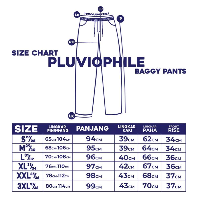 Product Introduction of Pluviophile - Relaxed pants celana Baggy relaxed Gombrong Jeans karet Denim Black Stretch Panjang 0