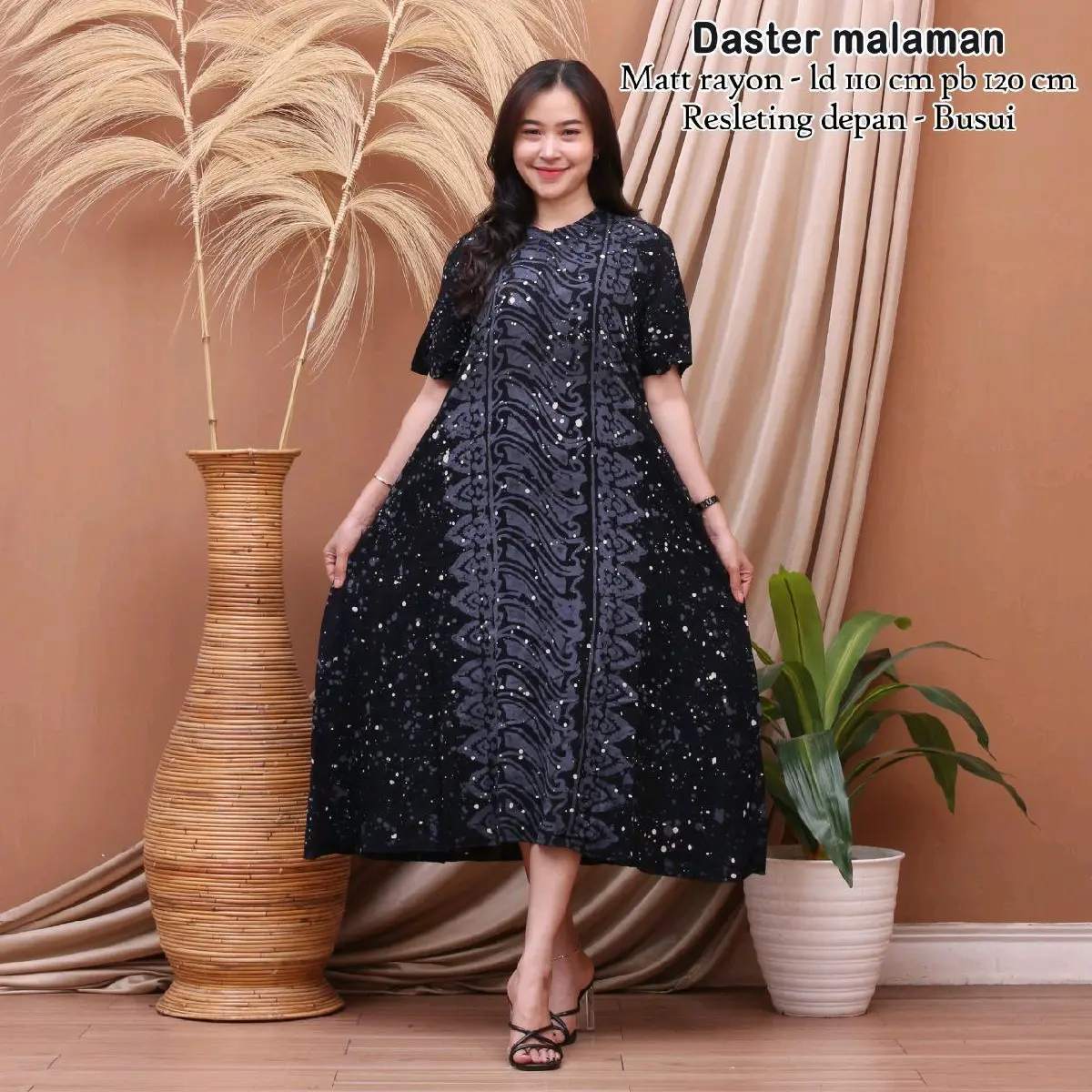GUDANG DASTER malaman NAGITA batik pekalongan baju wanita masakini santai MURAH rayon premium busui batik indonesia GRATIS ONGKIR outfitt keren OOTD terbaru Dress Bumil Motif Kancing