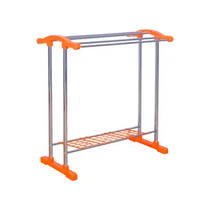 Jemuran Rak Handuk dan Sepatu Serbaguna Stainless dengan Tinggi 76cm x Panjang 78cm