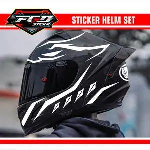 STIKER HELM - CUTTING STIKER BLACK PANTHER SET UNTUK HELM (PREMIUM+TERMURAH)