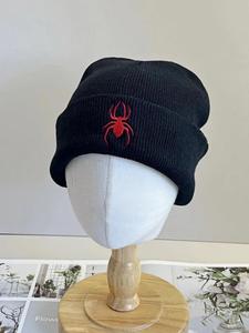 Gorro con bordado de araña, estilo urbano para hombres y mujeres, accesorios de moda para uso diario